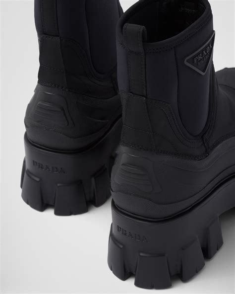 prada monolith boots second hand|monolith gabardine boots.